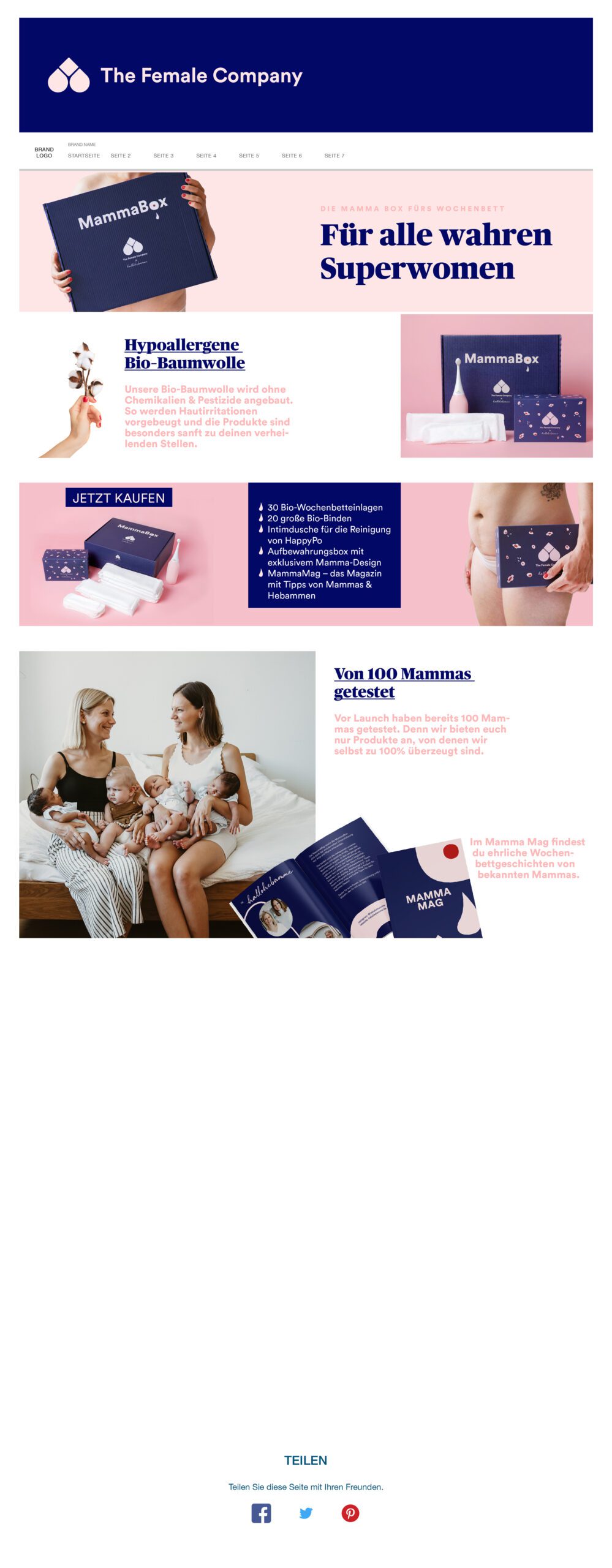 illustration the female company brand store purple
