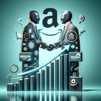 DALL·E-2023-12-14-17.12.16-A-clean-and-modern-image-depicting-increased-sales-on-Amazon-through-agency-collaboration-with-a-petrol-colored-background.-The-main-focus-is-a-sleek.png